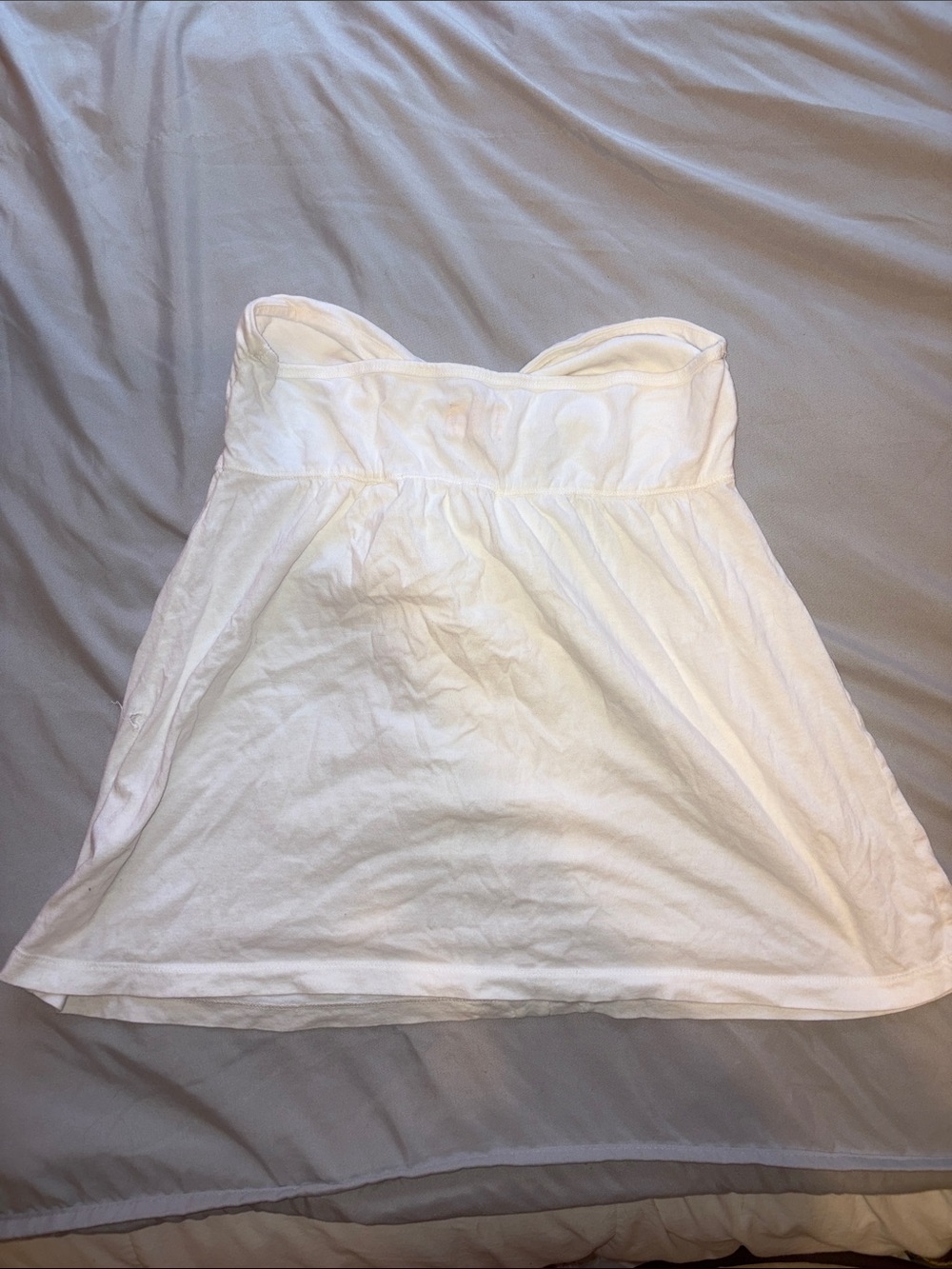 Hollister Strapless White Ruffle Front Women’s Dress - Picture 2 of 4